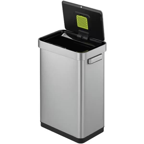 Amazon｜センサービン 45L シルバー｜フタ付きゴミ箱 オンライン通販