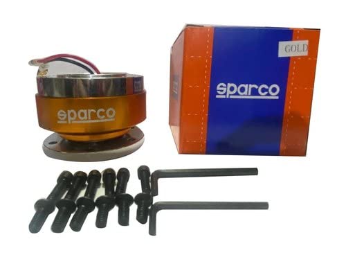 Image of SPARCO Universal Steering Wheel Ball Quick Release Boss Kit Hub Lock Joint Quick Release Hub Steering (Gold-SPARCO Quick Release Boss Kit Hub)