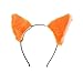 Lurrose Serre-tête en fourrure avec oreilles de chat en peluche, accessoire pour cheveux pour filles et femmes (orange)