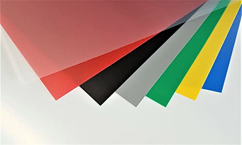 Plastic Sheet Polypropylene Coloured ViPrint Graphic Arts 0.8mm Thick A5 to A2 (Black, A2-600 x 420mm (23.4 x 16.5 in))