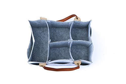 Organizador de fraldas para bebês – Bolsa de armazenamento portátil grande para bebês – Cesta de arm