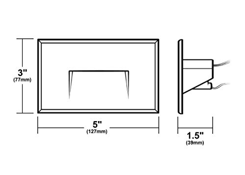 STW Series Horizontal Wet Location LED Step Light, Black (STW11203KHBK by Nicor - Image 7