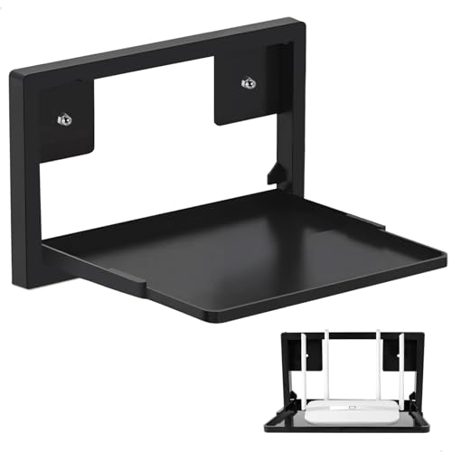 TXZRWH Support mural pliable pour routeur, petit projecteur, support mural universel pour routeurs, boîtier TV, récepteur Hi-Fi, consoles de jeux