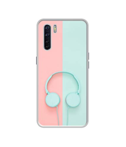 Image of Amazon Brand - Solimo Designer Head Phone UV Printed Soft Back Case Mobile Cover for Oppo F15