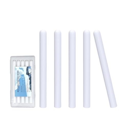 EBIEFLY 5x Drying Stick Water Dry Rod Sticks for Silicone Toys Desiccant Flesh Light Dryer Absorption Stick Moisture Cleaner for Storage Room Humidity Control+Box(Smooth 5.6x0.55 Inches)