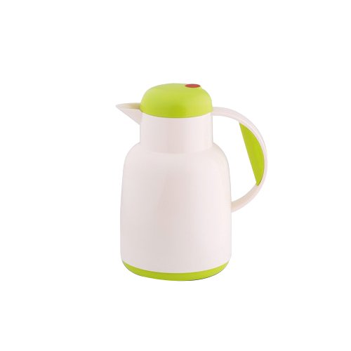 Kochstar Insulated jug No.970 1l in White/Green, Orange, 20 x 10 x 10 cm