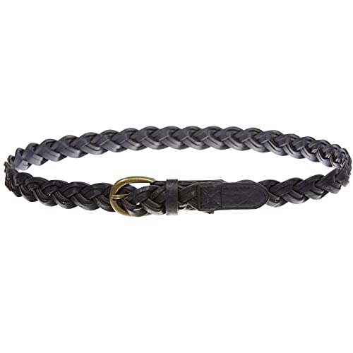 Women's 1" Skinny Narrow Braided Woven Non-Leather Vintage Belt2