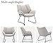 Ya-Home Sessel Wohnzimmer Loungesessel modern Lesesessel gepolstert Ohrensessel mit Metallbeinen für Schlafzimmer/Wohnzimmer, Leinen, Beige