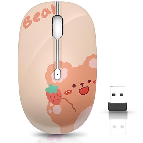 Wireless Mouse with Nano Receiver for PC, Laptop, Notebook, Computer, MacBook, Less Noise, Portable Mobile Optical Mice