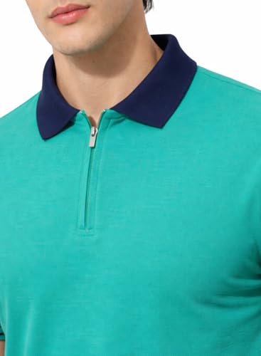 Image of Mens Premium Cotton Polo T-Shirt | 220 GSM Soft Fabric | Casual Stylish Look | Zipper Polo Design Snow White Polo T Shirt | Polo Tshirt for All-Day Wear