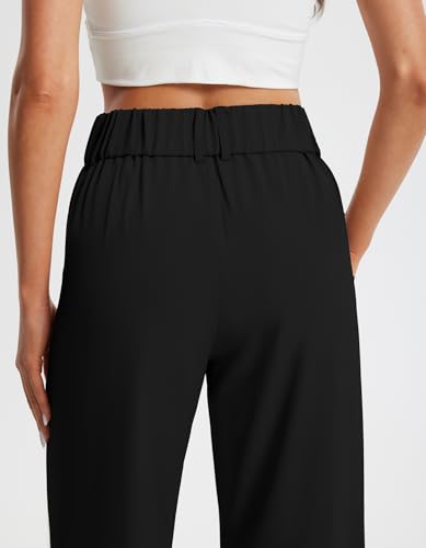 Libin Women's Wide Leg Dress Pants High Waisted Button Pleated Business Work Pants Casual Slacks Trousers with Pockets4