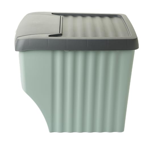 SUSTANIA Premium Müllsortiersystem 3-fach, Stapelbarer Abfallsammler mit 3x22L Volumen, Mülleimer & Mülltrennsystem für Küche & Haushalt, 40x30x33 cm, Made in EU