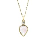 Fossil Damenkette Teardrop Anhänger Perlmutt weiß, JF04248710