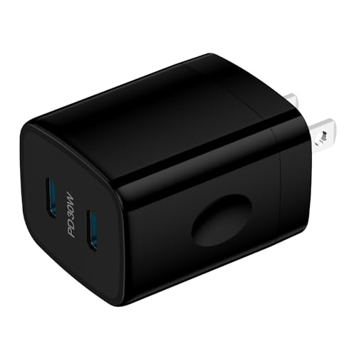 Fast Charger Block 30W 2 Port USB C Wall Plug Adapter for Moto G Play 2026 G Stylus 5G 2025 Razr+ 2025 Edge 2025 G Power 2025,Samsung Galaxy A17/S25Ultra/A16/A15/A35/S24FE/A54,iPhone 17 16,Pixel 10 9a