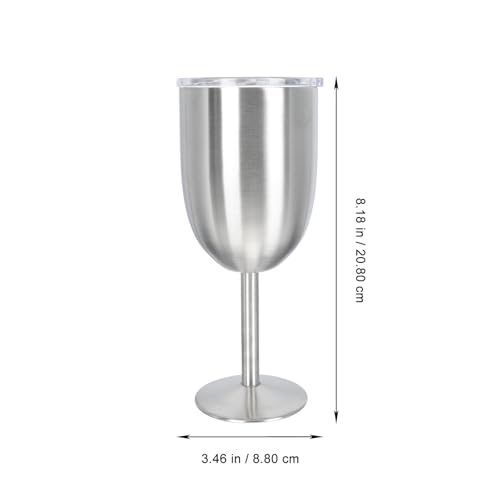 Copa de vino de acero inoxidable 304 Didiseaon con diseño elegante y doble pared térmica 3