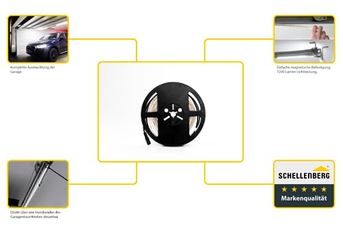 Schellenberg 60934 Strip 6 Torantriebe Smart Drive M, L, XL, 7200 Lumen, kaltwei&szlig;, LED-Garagenbeleuchtung