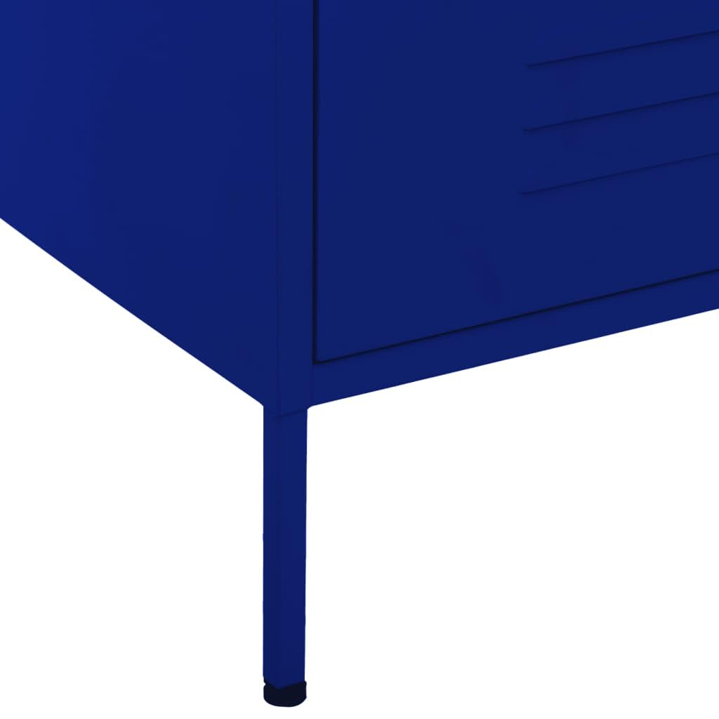vidaXL Komoda z szufladami granatowa 80 cm x 35 cm x 100 cm stal