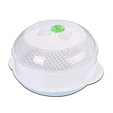 Mednkoku Microondas 8.4x7.1x4.7 Pulgadas Vegetales de microondas con arroz PP de Grado de alimento de Tapa Transparente con Mango para cocinar, arroz