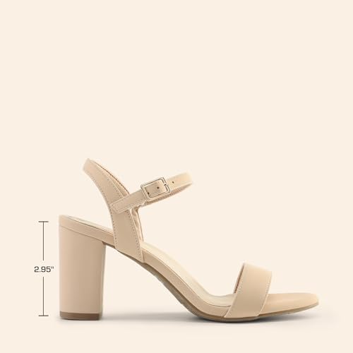 DREAM PAIRS Women's Chunky Heels Block Round Open Toe Ankle Strap Heel Fashion Wedding Party Comfort Dress Sandals Shoes2
