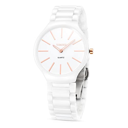 TIME100 腕時計 レディース 時計腕時計 防水 とけい腕時計 電池式 うで時計 セラミックスベルト 時計 可愛い アナログ watch for women waterproof 白 TIME100 腕時計 レディース 時計腕時計 防水 とけい腕時計 電池式 うで時計 セラミックスベルト 時計 可愛い アナログ watch for women waterproof 白