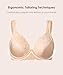 EvesLace Ultra Soft Lace Bras for Women, Full Coverage Underwire Minimizer Bras, Lifting Comfort Bra for Everyday Wear - 36C Cornsilk