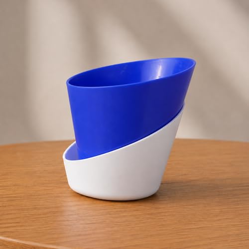 Image of Urban Upvan 4 Inch Self Watering Pot with Jade Plant | Indoor Decorative Planter with Drainage System | Ideal for Home, Office & Desk Decor | Blue