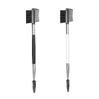 Augenbrauenbürste, 2 Stück Doppelendige Wimpernkamm, 2 in 1 Wimpernbürste, Augenbrauenpinsel, Wimperntrenner, zum Modifizieren von Augenbrauen und Wimpern