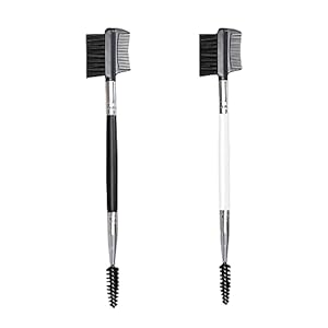 Aeuezxx DuoBrush 2-in-1 Augenbrauenbürste Set Schwarz/Weiß