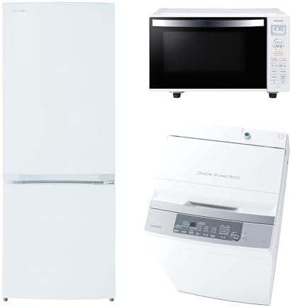 Amazon | 東芝【新生活3点セット】 冷蔵庫 153L + 洗濯機 7kg + 単機能 