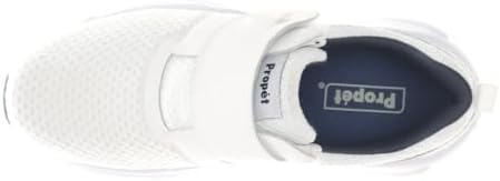 Propét Men's Stability X Strap Lightweight Knit Mesh Athletic Shoe White/Navy 17 Medium US | Image 3