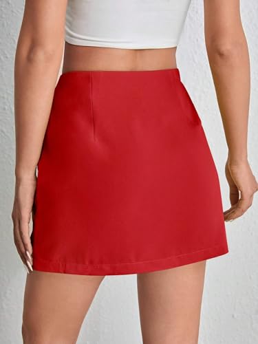 EARKOHA Womens Fall Skirts Solid High Waist Straight Skirt2