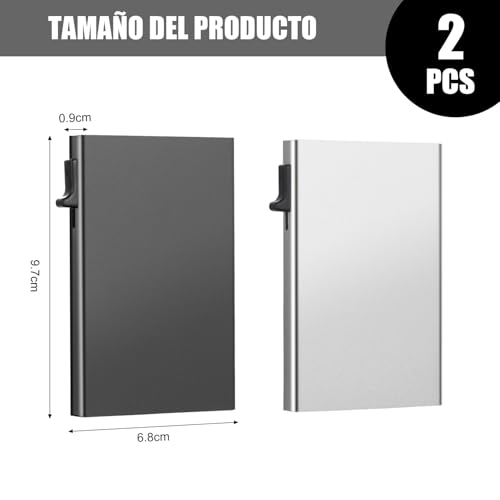 La Mejor Selección de Tarjetero de Aluminio los más recomendados. 2 Tarjetero de Aluminio marca QIUZSE (2)