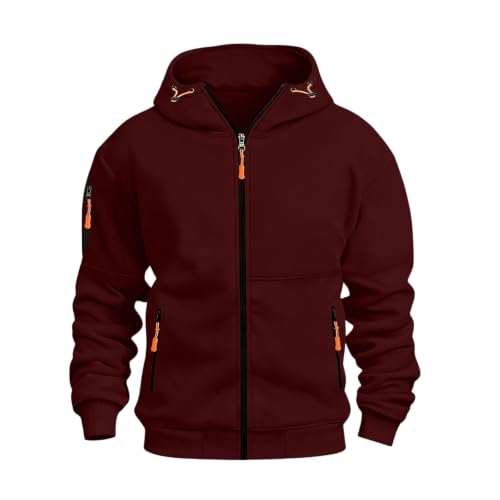 Mens Hoodies Zip Up Tactical Hoodie Fleece Comfy Sweatshirt Sweat Shirt - image 5