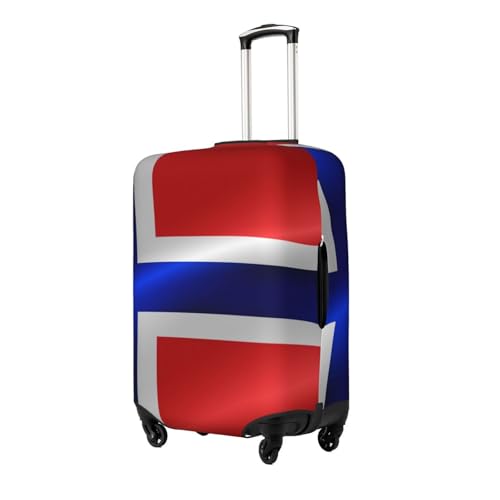Travel Luggage Protector, Washable Stretchy Zipper Luggage Suitcase Cover, Anti-Scratch Baggage Cover Bag - Fits 19-32 inch (Flag of Norway)2