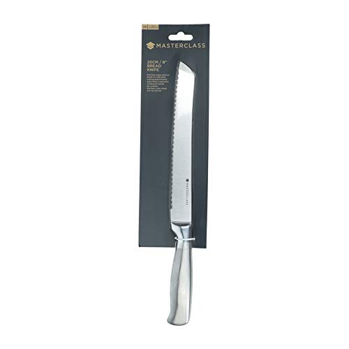 MasterClass Bread Knife, Deluxe Stainless Steel, Durable Serrated Bread Knife 20cm (8"), Hanging Display Pack, Silver - Image 3
