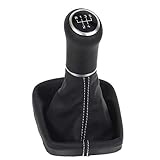 ✅ Schaltknauf und Schaltsack aus hochwertigem Leder, fahrzeugspezifisch, Leder schwarz