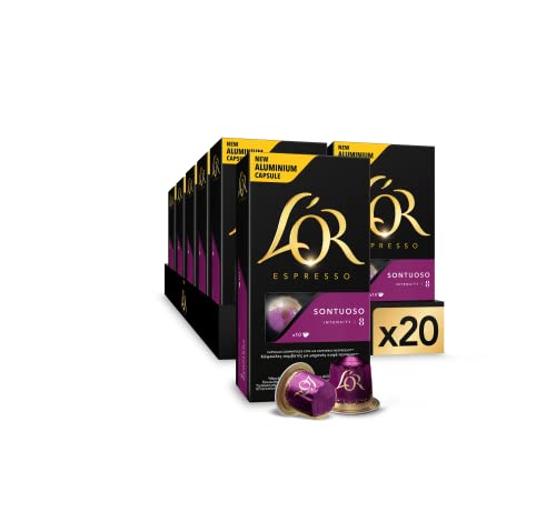 L'OR Espresso Cápsulas de Café Sontuoso | Intensidad 8 | 200 Cápsulas Compatibles Nespresso (R)