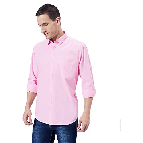 Image of Ben Martin Men's Cotton Regular Collar Shirt with Chest Pocket || Classic Collar, Slim Fit, Casual & Formal Wear || Soft & Breathable Fabric || Full Sleeve Shirt for Men