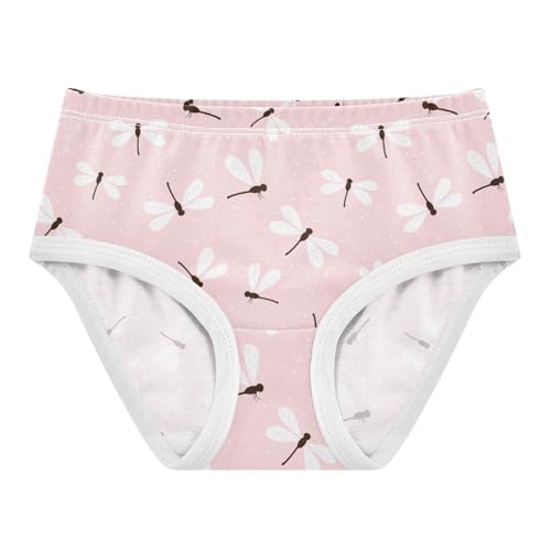 Girls' Underwear Dragonfly Pink Print Cotton Stretch Comfort Toddler Panties
