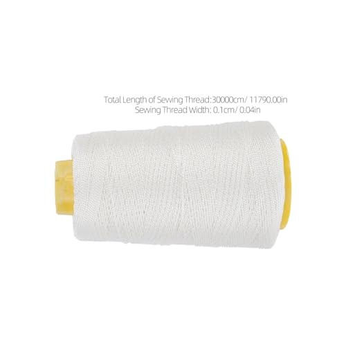 Hilo de coser de nylon PRETYZOOM para reparación de cuero y lona, rollo blanco de 300m, hilo resistente para costura a mano y máquina, ideal para encuadernación y proyectos de tapicería DIY miniatura 2