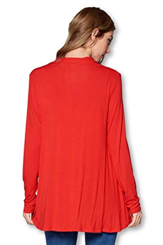 Image of Women Casual Open Front Long Sleeve Lightweight Softest Viscose Made from Bamboo Cardigan