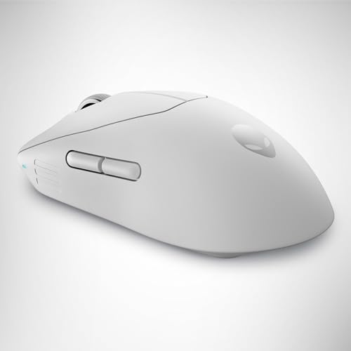 Alienware Pro Souris Gaming Sans Fil, réponse 4 KHz, commutateurs optiques magnétiques, ultralégère <60 g, 120 h d’autonomie, capteur 26 000 PPP, Lunar Light