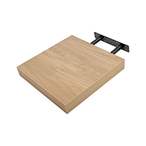 Etrexonline Estante de Pared 25x25x4cm Color Roble, Balda Flotante Pared de Madera Fijación Invisible, Estantes de Almacenamiento Decorativos, Ideal para Salón, Habitación, Pasillo, etc..