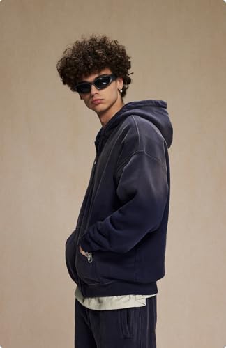 Mi Bo Tong Mens Oversized Hoodies Vintage Unisex Zip Up Hoodies Acid Wash Heavyweight Sweatshirt Streetwear Jacket4