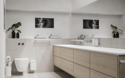 Image of ZONE DENMARK Rim Wall Toilet Paper Holder - A Sleek, Stylish & Modern Accessory | Space-Saving Solution | Keep Your Bathroom Organized and Chic with This (White)