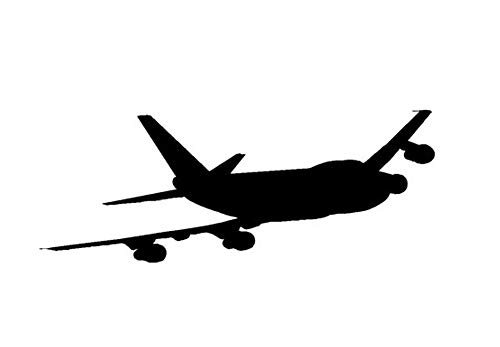 Vinilo decorativo avión Boeing 747 10 x 27 pulgadas miniatura 2