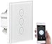 Luminea Home Control Touch Wechselschalter: Touch-Dreifach-Lichtschalter, komp. zu Amazon Alexa & Google Assistant (Touch Schalter)