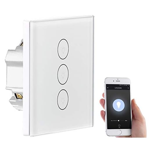 Luminea Home Control Touch Wechselschalter: Touch-Dreifach-Lichtschalter, komp. zu Amazon Alexa & Google Assistant (Touch Schalter)