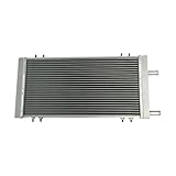 HCHCSPEED 2 Rows Universal Aluminum Radiator Air to Water Intercooler Heat Exchanger Silver