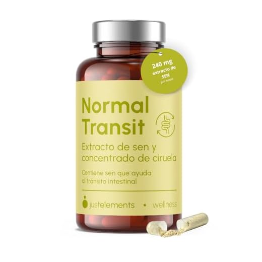 Just Elements AndGo Normal Transit | Laxante natural para el estreñimiento | Ablandamiento de Heces | Ingredientes 100% Naturales – 30 Cápsulas